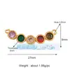 L37 Accesorios para Joyería DIY Conector de Collar Ojo del Diablo Chapado en Oro de Cobre Puro Microincrustado Amor