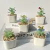 Adornos de Escritorio Hechos a Mano de Flor de Jacinto Suculento Esmaltado Decoración de Maceta de Planta Artificial de Vidrio Micro Paisaje Creativo
