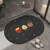 Tapete de Chão para Banheiro Crayon Shin-Chan, Terra de Diatomáceas Macia, Absorvente de Água, Secagem Rápida, Tapete Antiderrapante para Entrada de Banheiro