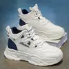 Zapatos para hombre 2026 nuevo modelo de caña alta de cuero impermeables casuales zapatillas deportivas para hombre para correr zapatillas de moda blancas estilo papá para hombres