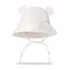 Sombrero de Cuenca de Gasa de Color Puro para Bebé de Verano Estilo Nuevo Europeo y Americano Orejas de Conejo Sombrero de Pescador Sombrero de Sol para Niños