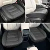 Cojín universal de cuero transpirable para asiento de coche de cuatro estaciones, estilo flecha de cobertura total, cojín de asiento de coche resistente al desgaste y a los arañazos