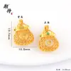 Esperando Accesorios de Joyería Dorados Arenosos Vietnamitas que Conservan el Color con Diamantes, Ábacos Ruyi, Peces Dorados, Colgantes de Monedas de Cobre, Accesorios de Joyería Colgantes