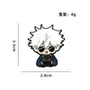 Insignia Metálica de Anime Jujutsu Kaisen Gojo Satoru Broche de Dibujos Animados Blanco y Negro Decoración para Mochila Insignia de Comercio Exterior