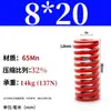 Padrão Japonês Vermelho 65Mn Mola para Moldes Padrão Japonês Retangular Compressão Forte Mola de Compressão de Fio Plano Tm Spring Swm Carga Média