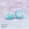 Suministro Transfronterizo de Cuentas Cerámicas Planas de Colores con Agujero Grande, Accesorios para Ropa, Cuentas Espaciadoras, Accesorios para Joyería DIY de Pulseras, Accesorios con Cuentas