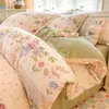 Juego de ropa de cama de terciopelo de leche engrosado de grado A para otoño e invierno, que incluye una funda de edredón de forro polar de coral y un juego de tres piezas de franela para estudiantes
