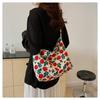 Bolsa de Tela Floral para Mujer Nueva 2024 Primavera y Verano Estilo Coreano Bolsa de Hombro con Flores Bolso Cruzado Gran Capacidad Casual Bolsa para Niñas