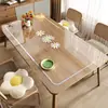 Protetor de Mesa Espesso, À Prova de Óleo, À Prova d'Água, Resistente ao Calor, Protetor de Mesa de Vidro Macio, Toalha de Mesa de PVC Lavável, Toalha de Mesa Transparente Cortável