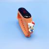 Reloj electrónico de muñeca medidor 3 luces rojas reloj electrónico de muñeca led niños hombres y mujeres deportes estudiante botón reloj de dibujos animados