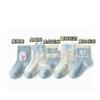 Primavera y verano nueva clase A princesa encaje lazo calcetines de conejo tridimensionales lindos calcetines para niños calcetines de tubo azules frescos