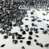 Decorações de Nail Art com Zircônia Preta em Formato de Cisne, Gota d'Água, Marquise, Ponta Inferior Afiada, Irregular, Mini, Fundo Plano Chanfrado