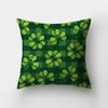 Nórdico Transfronterizo Nueva Venta Caliente St. Funda de Almohada Decorativa para Interior de Hogar de Cuero Durazno con Impresión Digital del Día de San Patricio