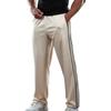 Calça Casual Listrada em Preto e Branco com Costura Estilo Americano Calças Listradas Street Fitness Corrida Esportes Calças Retas Novo