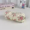 Bolsa de Cosméticos Floral Rosa Estilo Francés, Bolsa de Tocador Portátil Grande para Viajes, Bolsa Portátil de Almacenamiento para Cosméticos para Salidas