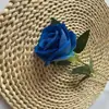 Rosa Artificial Popular de Veludo com Pérola, Flor Artificial de Haste Única, Flor Artificial Realista para Casamento com Toque de Luxo