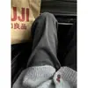 Calça Masculina Americana Solta de Arroz Glutinoso Primavera e Outono Estilo Bandido Bonito High-End Calça de Pernas Largas Estilo Preguiçoso Cor Sólida Calça de Moletom Tricotada