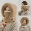 Gorro Cortavientos para Mujer en Otoño e Invierno Gorro Cálido con Protección para las Orejas para Ciclismo Gorro de Ciclismo Bufanda de Felpa para el Cuello Máscara Gorro Todo en Uno
