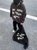 Suéter largo com estampa de espuma KANYE CPFM rebirth moda americana de rua KANYE moletom com forro de fleece masculino INS
