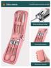 Novos Produtos de Feriado Conjunto de Cortadores de Unha Tesouras de Unha Domésticas Cortadores de Unha Masculinos e Femininos Conjunto Completo de Tesouras de Pedicure Transfronteiriço