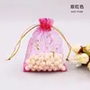Bolsas de Rede Atacado Transfronteiriças com Estampagem Dourada de Estrelas e Lua, Bolsas de Presente com Cordão para Joias, Bolsas de Embalagem de Armazenamento com Cordão para Cosméticos