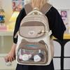 Lindo Gato Nylon Estudiante de Secundaria Mochila de Gran Capacidad Estudiante de Preparatoria Mochila Bolsa para el Dolor de Niña Bolsa para Bebé Estilo Universitario