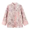Jaqueta de Botão Bordada de Alto Padrão Estilo Chinês com uma Vibe Cool, Top de Veludo Estilo Nacional para Mulheres N2011