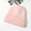 Gorro de punto de pelo de conejo cálido de invierno para mujer, gorro de lana gruesa de doble capa, gorro informal con protección para las orejas, gorro Baotou suave y encerado, gorro frío de moda