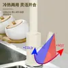 Grifo de Cocina Frío y Caliente Color Blanco Crema Grifo para Fregadero de Lavabo de Verduras para el Hogar Acero Inoxidable 304 Grifo Giratorio 360 grados