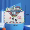 Ímãs de Geladeira Envelope de Cidade Série Envelope de Madeira Ímãs de Geladeira de Turismo Cultural e Criativo Artesanato Magnético Criativo