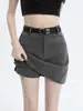 Traje Bodycon Negro Chica Picante Falda Falda Midi Falda Mini Mujer Verano Petite Falda de Línea A Cintura Alta Falda Adelgazante