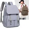 Mochila Funcional de Estilo Japonés, Color Sólido, Estilo Ropa de Trabajo, para Parejas, Estudiantes y Entusiastas del Aire Libre, Mochila de Viaje con Múltiples Bolsillos