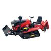 Microtrator Agrícola Pequeno Tipo Esteira para Abertura de Valas, Aragem e Cultivo a Diesel, Enxada Rotativa para Solo Duro com Alta Eficiência