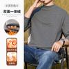 [Paquete de Dos] Capa Base de Forro Polar Doble Cara para Hombre Otoño e Invierno Camiseta de Manga Larga de Cuello Alto Engrosada Ropa Interior Térmica