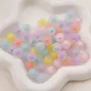 Cuentas Acrílicas Transparentes Color Mate Chapadas de 8-16 mm para Cadena de Teléfono Móvil Pulsera Collar Accesorios Hechos a Mano DIY
