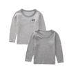 Outono e inverno meninos algodão manga longa fino roupas de outono bebê casaco base cinza roupa de casa 2 Peças Fábrica atacado