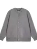 Suéter Cardigan Outono Inverno 2026 Novo Estilo Casual Preguiçoso Retrô Americano Tricô Gola V Peça de Vestir Masculina Cor Sólida