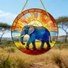 Adornos redondos colgantes temáticos de animales de acrílico transfronterizos, adecuados para uso en interiores y exteriores como atrapasoles
