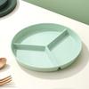 Plato Creativo Redondo Triple Multifunción para Guarniciones Plato para Fruta Doméstico Plato Separador para Dumplings y Fideos Plato para Comida Infantil