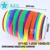 Multiespecificación tie-dye impresión arcoíris elástico colorido cuerda para el pelo joyería banda elástica accesorio para el pelo cuerda en stock al por mayor
