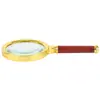 Comercio exterior caliente chapado en oro mango amarillo extraíble 5 veces 100 mm HD lectura de periódicos libro regalo lupa para ancianos