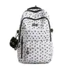 Mochila para meninas do ensino fundamental, grande capacidade, estilo coreano, simples, estudantes do ensino médio, mochila de ombro duplo, meninos, estampa de estrela, estudantes universitários, mochila