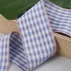 Cinta pequeña de patrón de cuadros con borde fino para lazos de bricolaje, accesorios para el cabello, pinzas para el cabello, ropa, zapatos, sombreros, cajas de regalo y accesorios decorativos