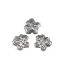 Miçangas espaçadoras tipo borboleta com furo passante em liga para pulseiras, materiais para miçangas DIY, acessórios para miçangas em liga atacado