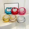 Bolsa de Cena Transfronteriza Bolso de Mano Bolso de Acrílico Bolso de Mano de Moda Europea y Americana para Mujer Bolso de Media Luna Bolso Cruzado de un Solo Hombro para Mujer