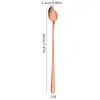 Cuchara y Tenedor Mezcladores de Acero Inoxidable 304, Cuchara y Tenedor Creativos para el Hogar con Forma de Hoja Juego de 2 Piezas, Tenedor de Postre con Mango Largo, Cuchara Mezcladora para Café