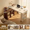 Mesa de Canto Estante de Livros Estante de Livros Mesa Integrada Quarto Uso Doméstico Penteadeira Retrátil Mesa de Computador de Canto Mesa de Escritório