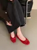 Zapatos planos suaves estilo francés Chuyuji, zapatos de gamuza poco profundos de punta redonda, mocasines retro de estampado de leopardo para otoño, mocasines elegantes