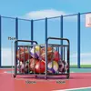 Estante de almacenamiento para baloncesto, almacenamiento multifuncional para el hogar para colchonetas de yoga y equipo deportivo, organizador móvil de equipo deportivo para gimnasios