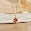 [Aço Titânio] Luxo Leve Totalmente Cravejado em Ouro Real Exquisito Micro-Cravejado Colar para Mulheres, Corrente de Clavícula da Moda Tendência Fabricante Cobre